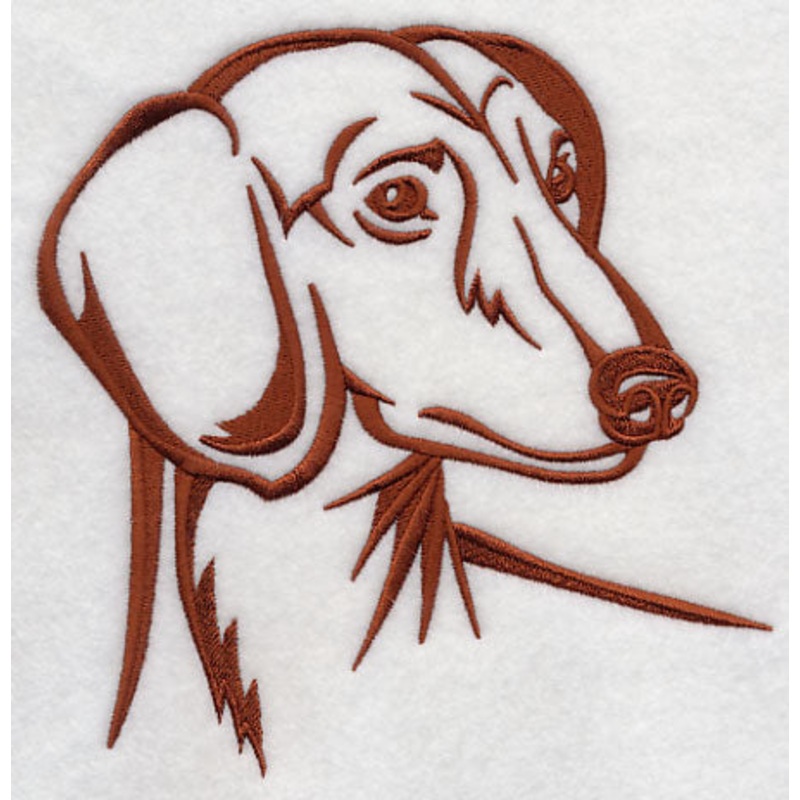 Dachshund Silhouette|6.06″ x 5.87″ / 153.88mm x 149.04mm|5.03″ x 4.87″ / 127.72mm x 123.7mm|3.87″ x 3.75″ / 98.34mm x 95.22mm|All Sizes