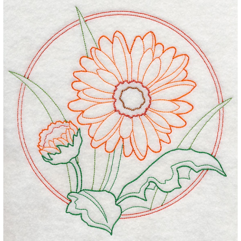 Elegant Flower Circle – Gerbera Daisy (Vintage)