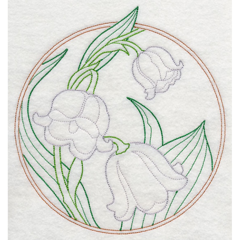 Elegant Flower Circle – Lily of the Valley (Vintage)