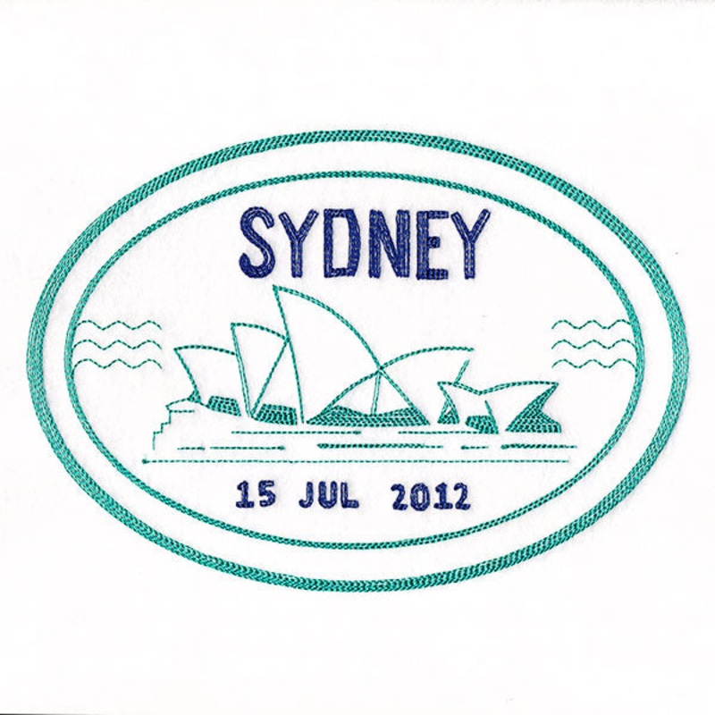 Around the World – Sydney Stamp