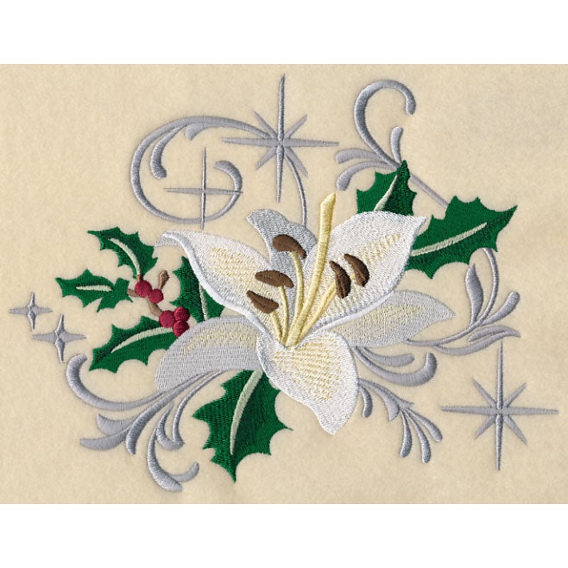 Christmas White Lily with Echoes