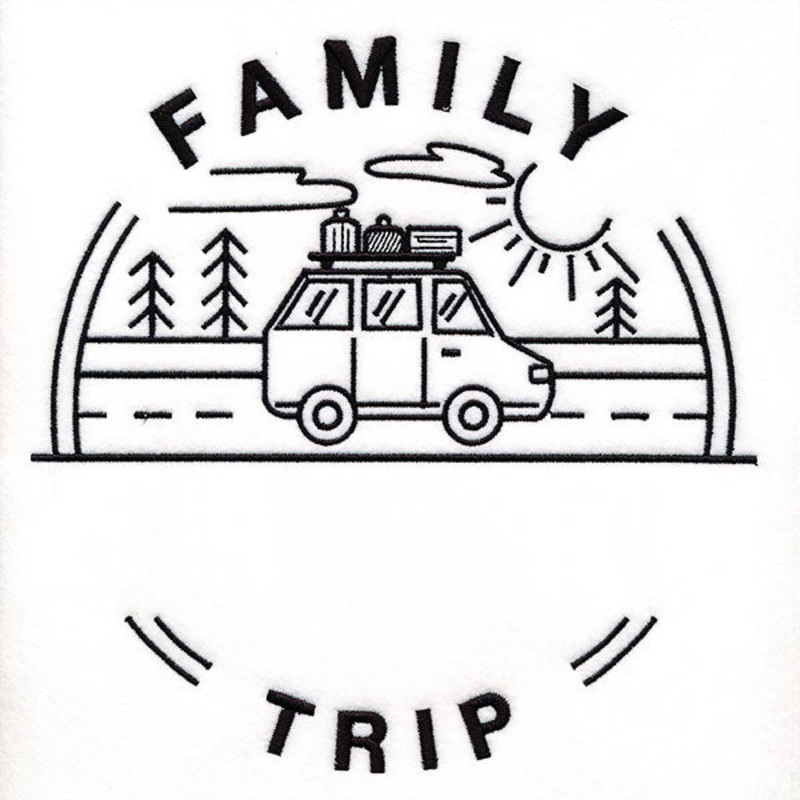 Customizable Family Trip – Satin Stitch