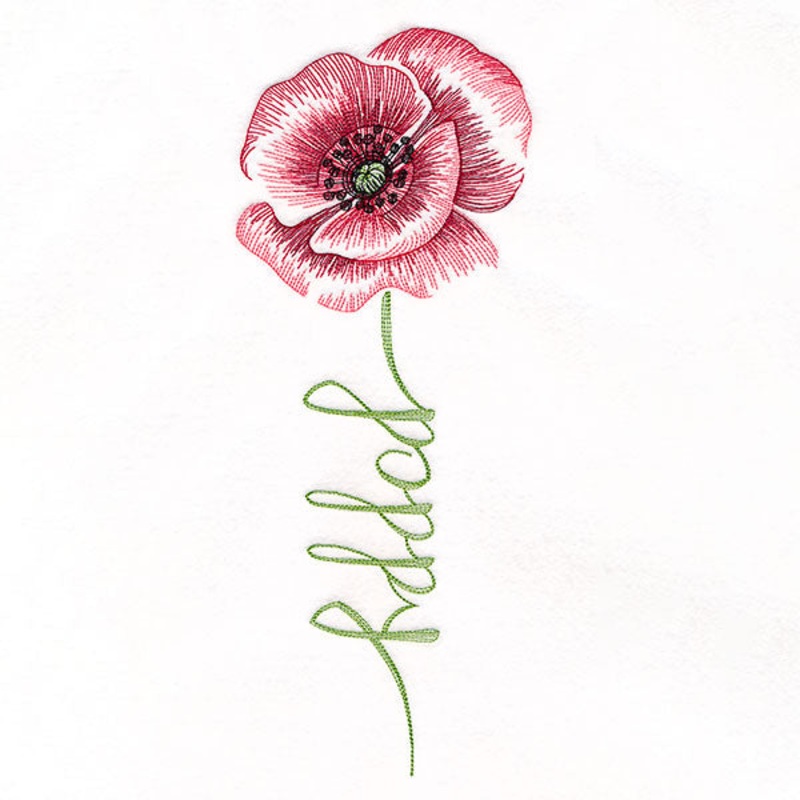 Flourishing Calligraphy – Poppy