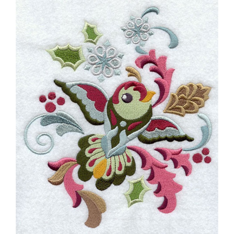 Suzani Christmas Bird – Snowflakes