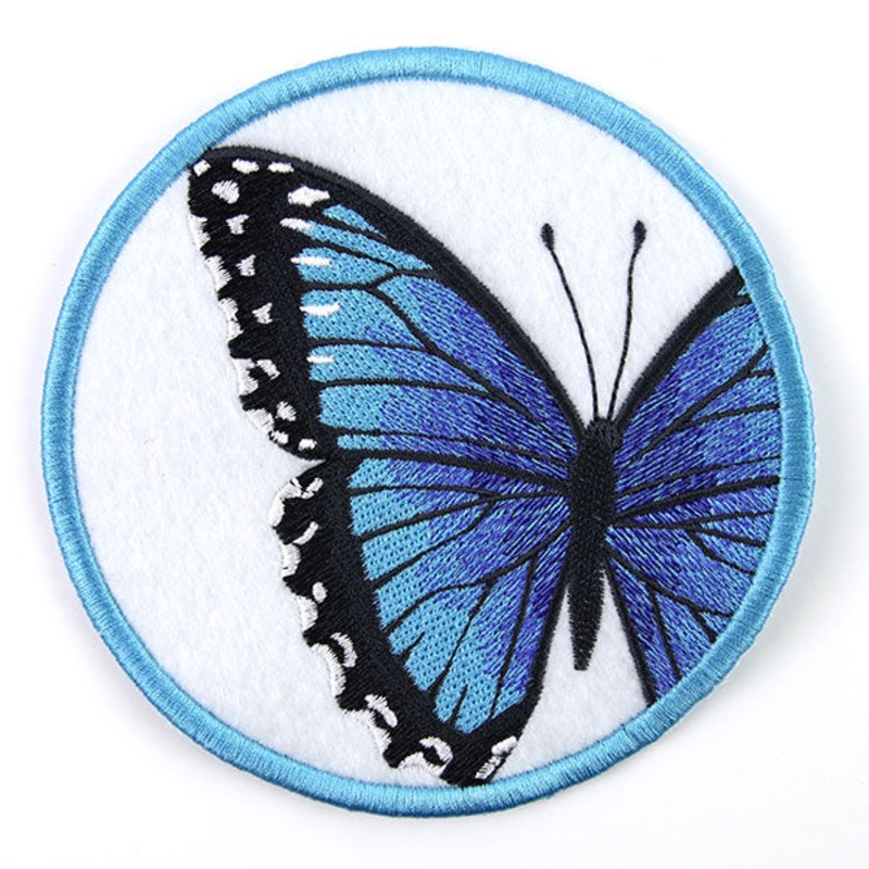 True Beauty Butterfly Coaster – Blue Morpho (In-the-Hoop)