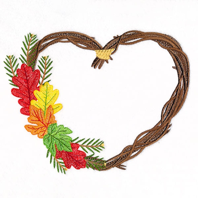 Autumn Heart Wreath|6.85″ x 8.79″ / 174.1mm x 223.19mm|5.85″ x 7.51″ / 148.7mm x 190.63mm|4.85″ x 6.22″ / 123.3mm x 158.05mm|All Sizes