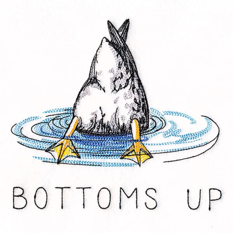 Bottoms Up Buddies – Goose|4.85″ x 5.28″ / 123.19mm x 134.15mm|3.53″ x 3.85″ / 89.76mm x 97.72mm|All Sizes