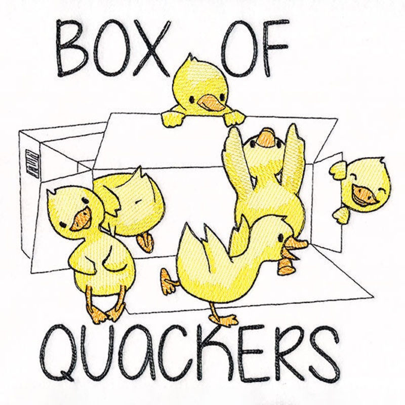 Box of Quackers|7.67″ x 7.8″ / 194.93mm x 198.08mm|6.85″ x 6.96″ / 173.92mm x 176.8mm|5.85″ x 5.94″ / 148.52mm x 150.99mm|4.85″ x 4.93″ / 123.13mm x 125.18mm|All Sizes