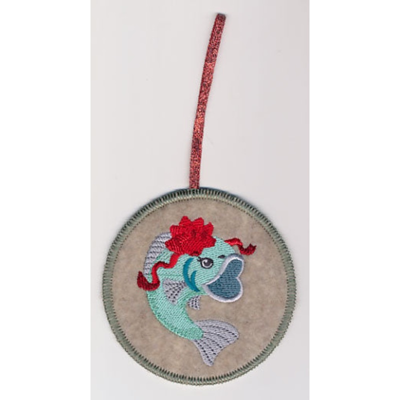 Catch A Little Christmas – Fish Ornament (In-the-Hoop)