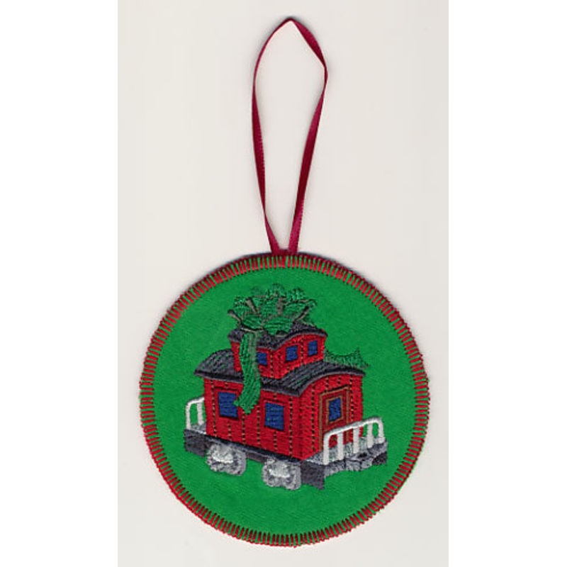Christmas Toy Train – Caboose Ornament (In-the-Hoop)