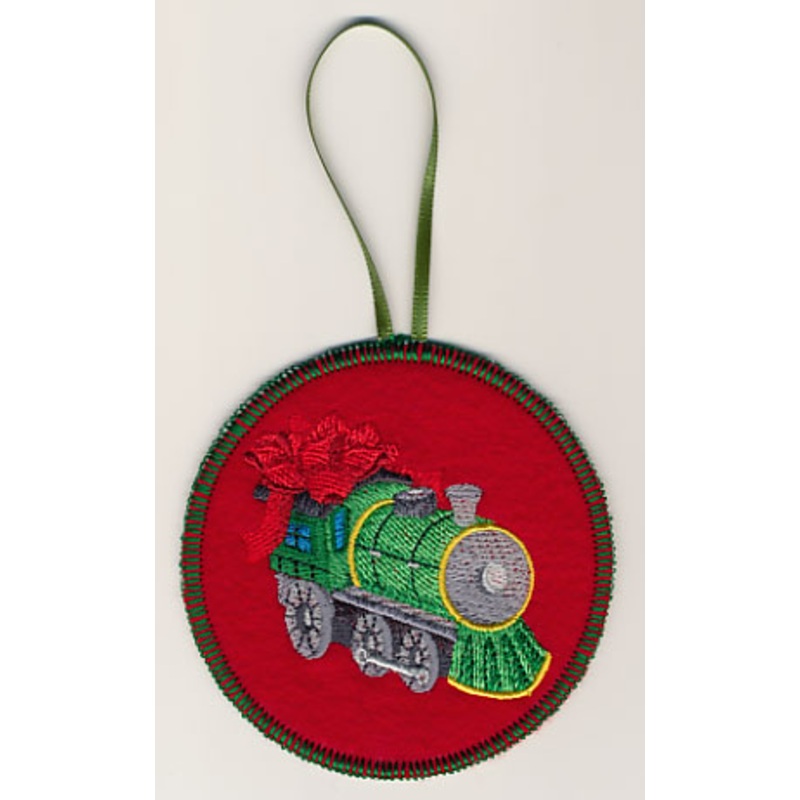 Christmas Toy Train – Engine Ornament (In-the-Hoop)