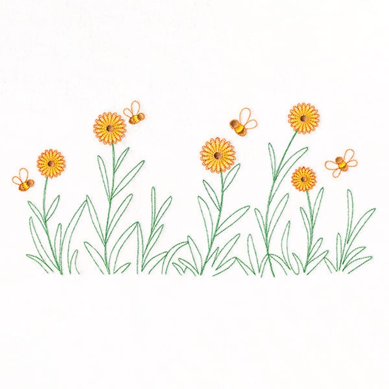 Daisies & Honeybees Border|5.73″ x 11.75″ / 145.59mm x 298.38mm|4.58″ x 9.4″ / 116.37mm x 238.74mm|3.8″ x 7.79″ / 96.52mm x 197.91mm|3.34″ x 6.84″ / 84.72mm x 173.86mm|All Sizes