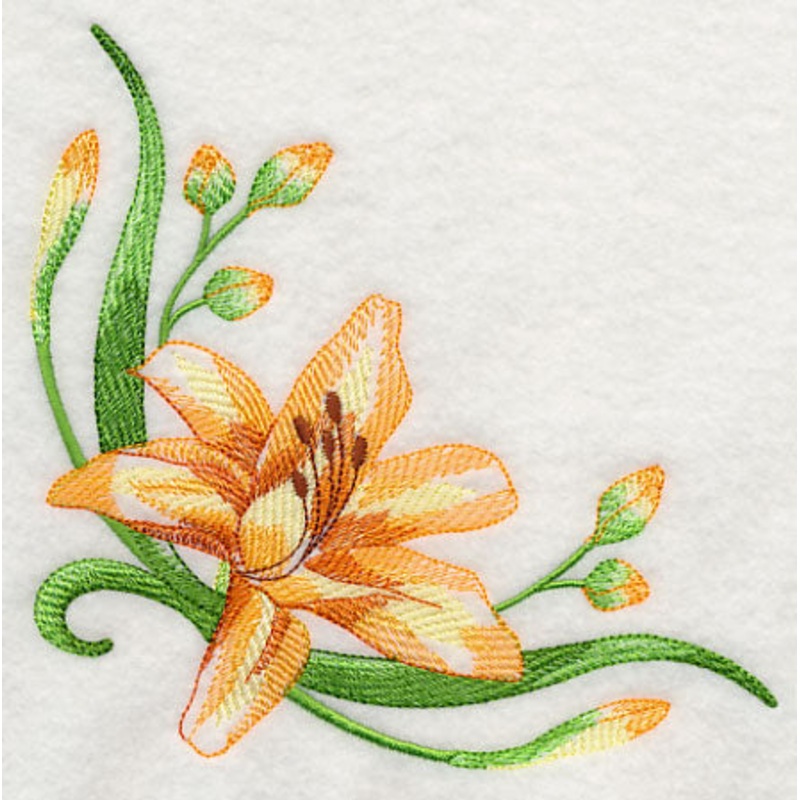 Delicate Daylilies Corner 1|5.83″ x 5.9″ / 148.12mm x 149.84mm|4.82″ x 4.88″ / 122.39mm x 123.86mm|3.84″ x 3.88″ / 97.43mm x 98.6mm|All Sizes