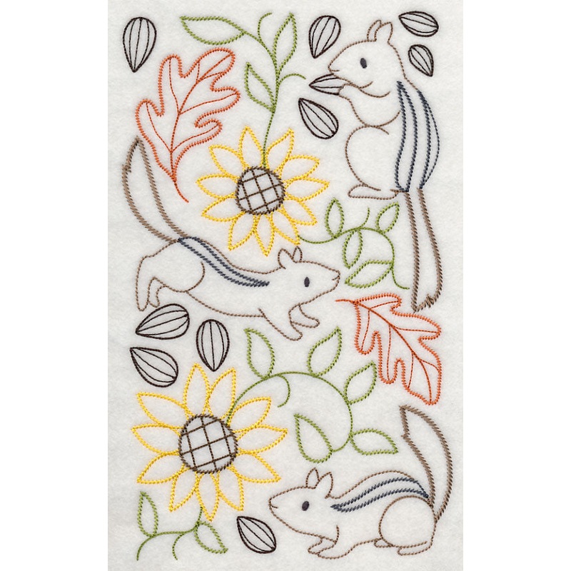 Chipmunks and Sunflower Medley (Vintage)