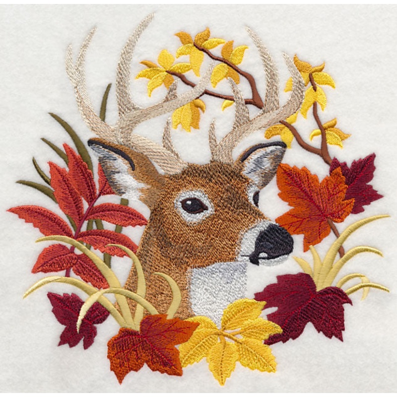 Deer in Autumn Leaves|8.6″ x 8.88″ / 218.45mm x 225.48mm|7.56″ x 7.8″ / 191.98mm x 198.08mm|6.9″ x 7.12″ / 175.28mm x 180.97mm|5.85″ x 6.04″ / 148.51mm x 153.3mm|4.85″ x 5″ / 123.19mm x 127.02mm|All Sizes