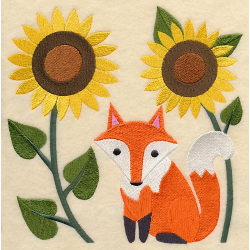 Fox in Sunflowers|7.79″ x 7.8″ / 197.81mm x 198.22mm|6.88″ x 6.89″ / 174.7mm x 174.93mm|5.87″ x 5.88″ / 149.03mm x 149.33mm|4.86″ x 4.86″ / 123.34mm x 123.53mm|3.85″ x 3.85″ / 97.77mm x 97.77mm|All Sizes
