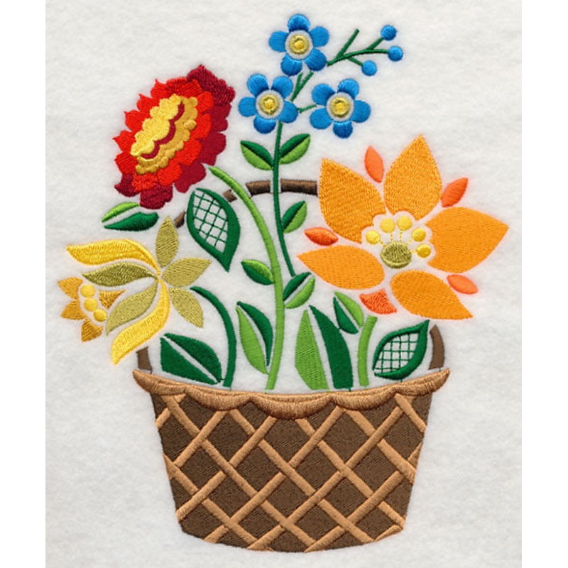 Szines Hungarian Flower Basket