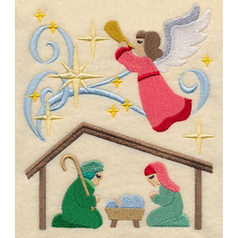 Angels on High – Nativity|5.68″ x 4.86″ / 144.17mm x 123.46mm|3.9″ x 3.35″ / 99.17mm x 84.97mm|All Sizes