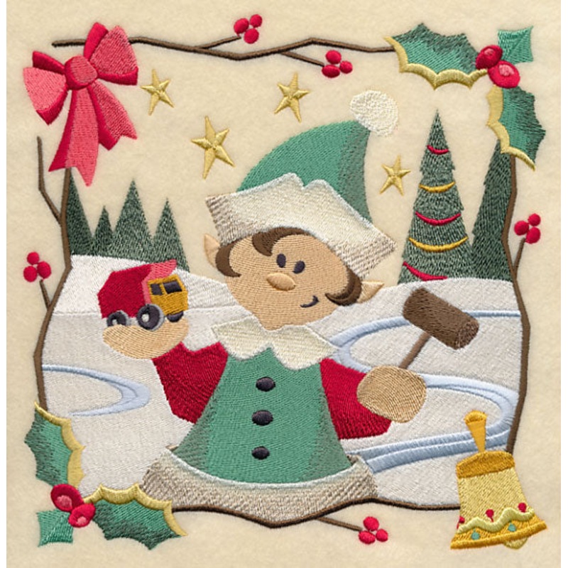 Country Christmas Square – Boy Elf