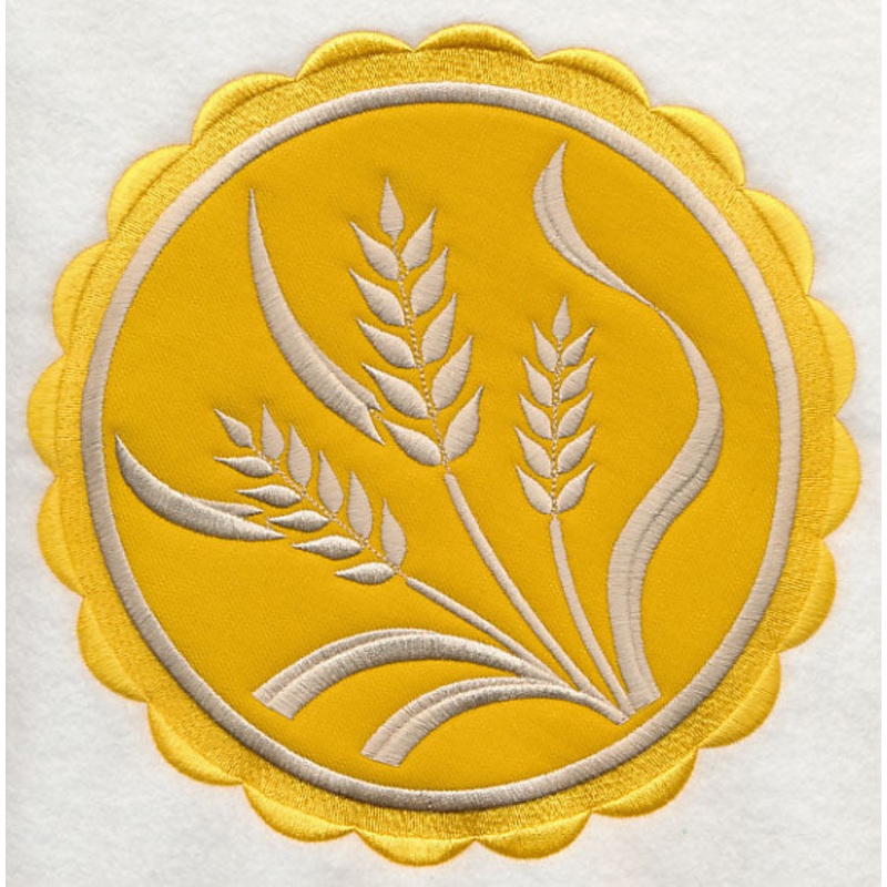 Wheat Stamp (Applique)|7.78″ x 7.8″ / 197.69mm x 198.19mm|6.89″ x 6.9″ / 174.89mm x 175.33mm|5.86″ x 5.88″ / 148.92mm x 149.3mm|4.79″ x 4.81″ / 121.74mm x 122.05mm|3.85″ x 3.86″ / 97.86mm x 98.12mm|All Sizes