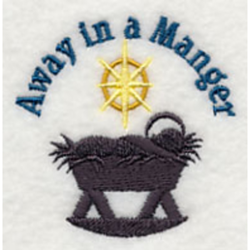Away in a Manger|2.45″ x 2.45″ / 62.19mm x 62.26mm