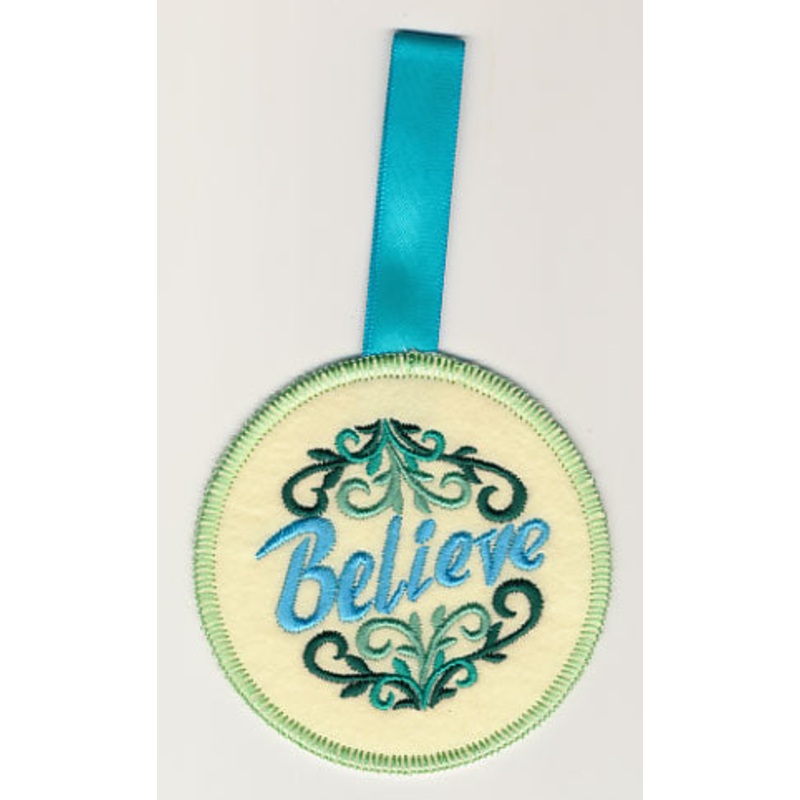 Believe Ornament (In-the-Hoop)