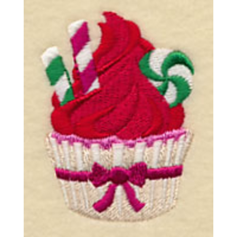 Christmas Candy Cupcake|2.46″ x 1.84″ / 62.59mm x 46.74mm