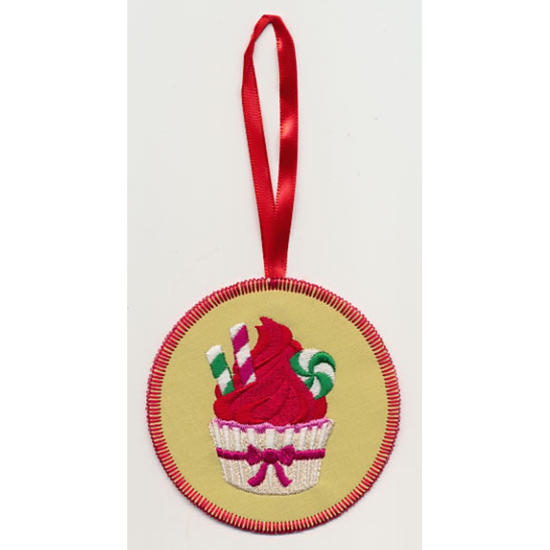 Christmas Candy Cupcake Ornament (In-the-Hoop)
