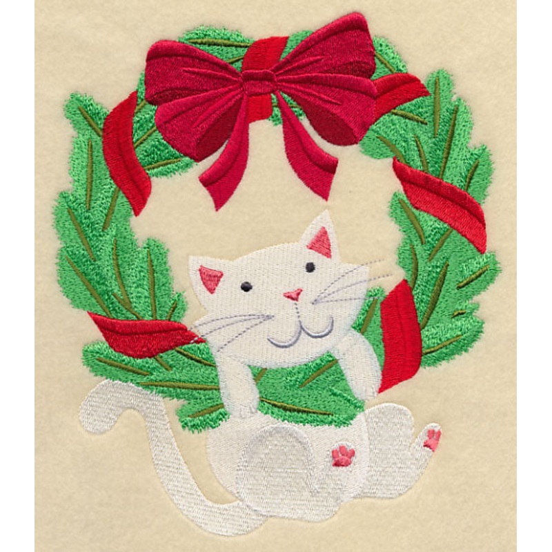 Christmas Kitty Wreath|7.8″ x 6.75″ / 198.16mm x 171.49mm|6.75″ x 5.85″ / 171.47mm x 148.47mm|5.58″ x 4.87″ / 141.72mm x 123.59mm|3.86″ x 3.39″ / 98.08mm x 86.13mm|All Sizes