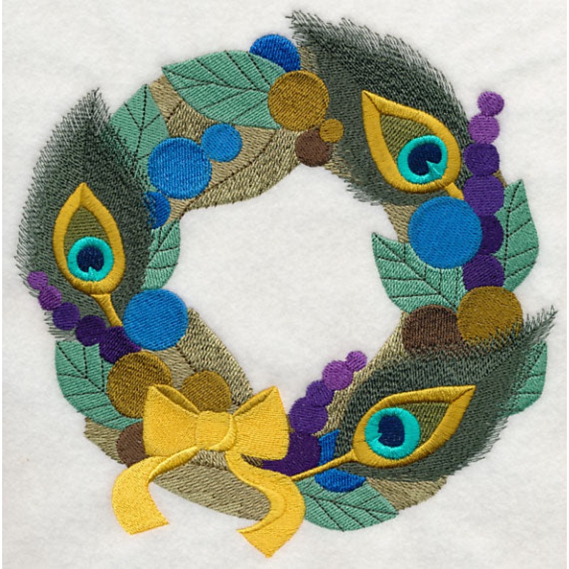 Christmas Peacock Wreath|7.72″ x 7.79″ / 196.08mm x 197.94mm|6.88″ x 6.96″ / 174.86mm x 176.79mm|5.86″ x 5.88″ / 148.73mm x 149.43mm|4.87″ x 4.87″ / 123.61mm x 123.58mm|3.84″ x 3.88″ / 97.6mm x 98.45mm|All Sizes