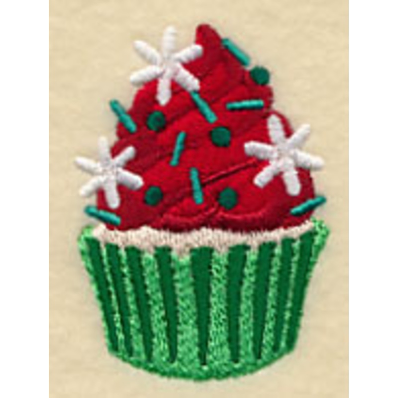 Christmas Sprinkles Cupcake|2.43″ x 1.72″ / 61.64mm x 43.79mm