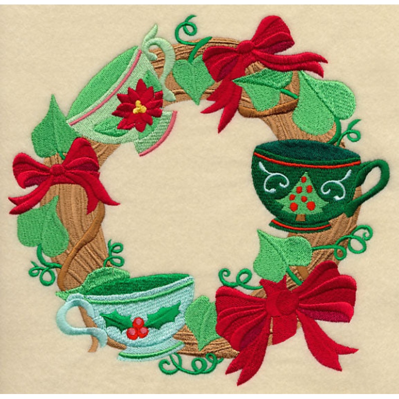 Christmas Teatime Wreath|7.52″ x 7.8″ / 190.98mm x 198.04mm|6.9″ x 7.16″ / 175.27mm x 181.75mm|5.86″ x 6.08″ / 148.86mm x 154.35mm|4.86″ x 5.04″ / 123.46mm x 127.99mm|3.72″ x 3.86″ / 94.45mm x 97.97mm|All Sizes