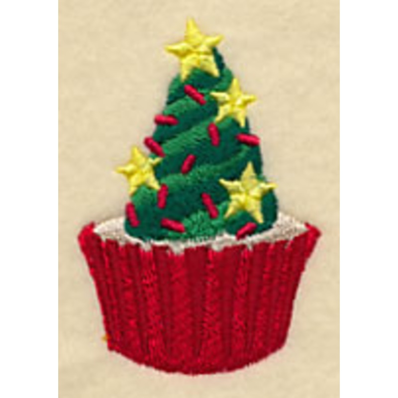 Christmas Tree Cupcake|2.52″ x 1.69″ / 64.12mm x 42.97mm