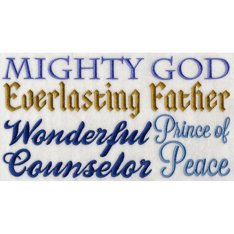 Wonderful Counselor|5.94″ x 11″ / 150.95mm x 279.36mm|5.08″ x 9.41″ / 129.14mm x 238.97mm|4.21″ x 7.8″ / 107.06mm x 198.08mm|3.71″ x 6.86″ / 94.21mm x 174.29mm|All Sizes
