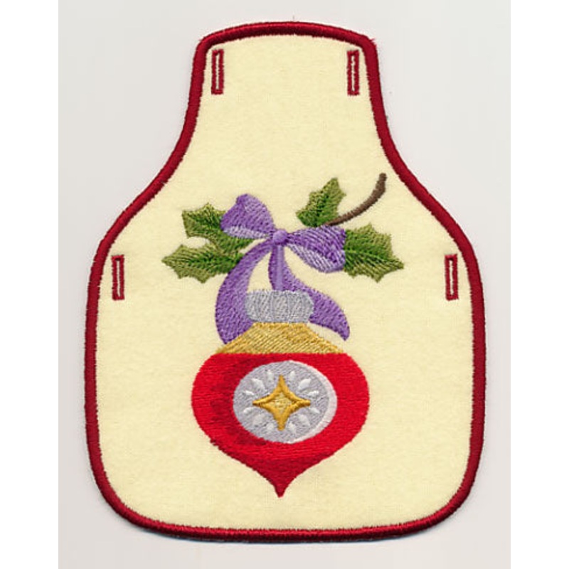Antique Ornament Bottle Apron (In-the-Hoop)