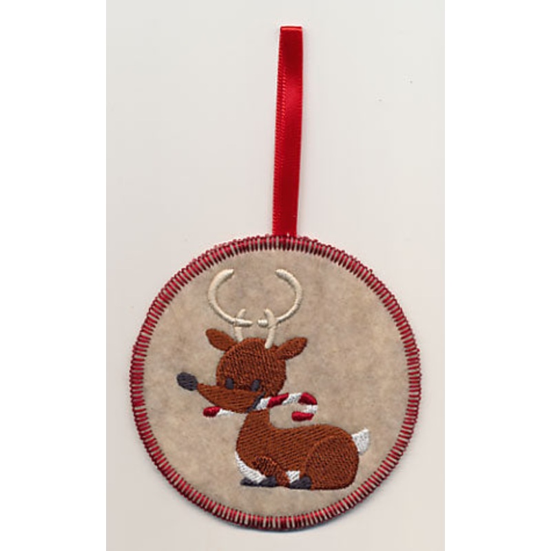 Baby Reindeer Cupid Ornament (In-the-Hoop)