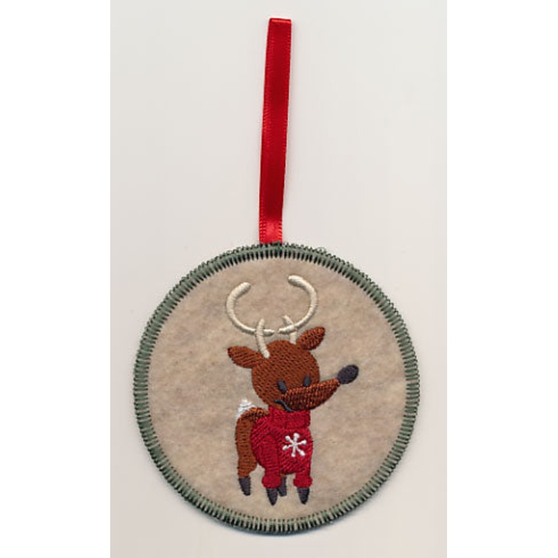 Baby Reindeer Prancer Ornament (In-the-Hoop)