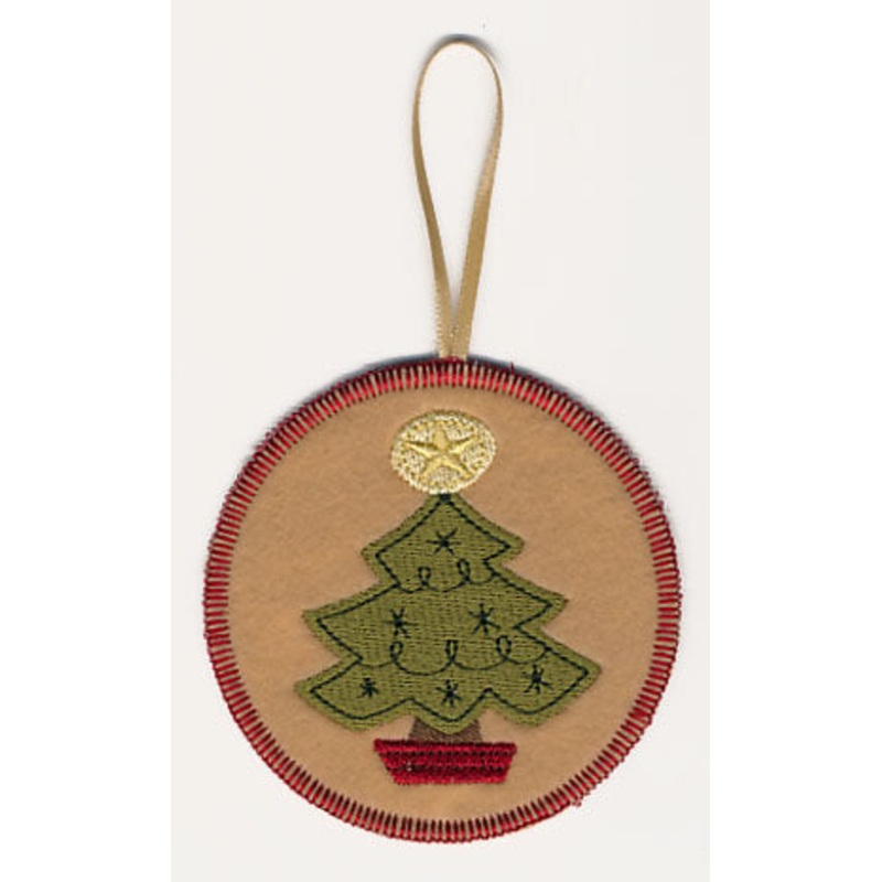 Christmas Doodle Tree Ornament (In-the-Hoop)