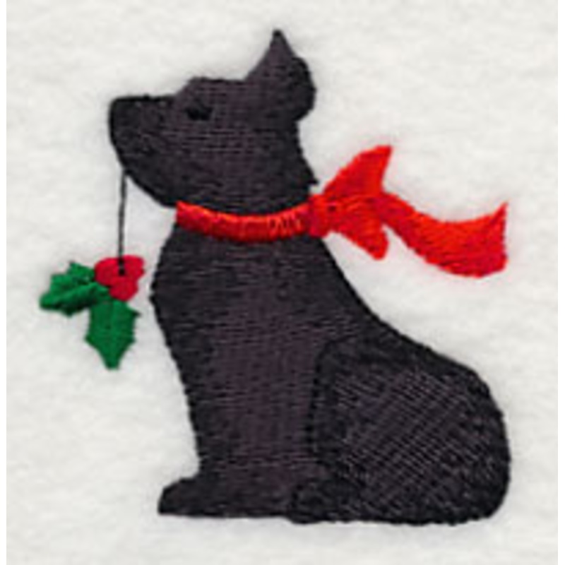 Christmas Scottie Dog|2.5″ x 2.44″ / 63.52mm x 61.91mm