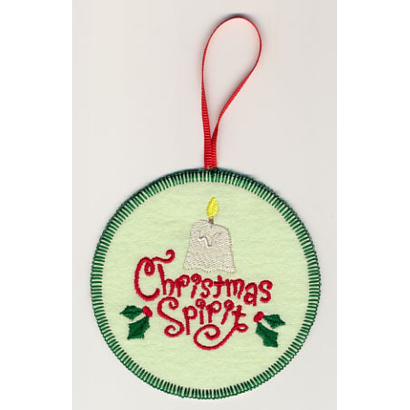 Christmas Spirit with Candle Ornament (In-the-Hoop)