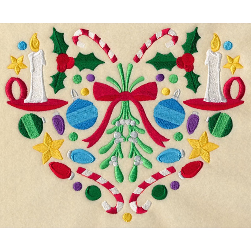 Festive Christmas Heart – Mistletoe