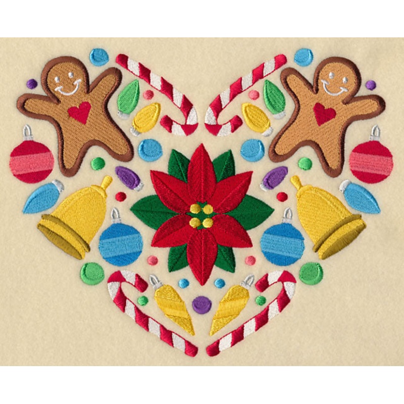 Festive Christmas Heart – Poinsettia