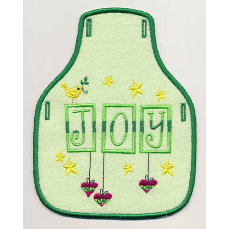 Filled With Joy Bottle Apron (In-the-Hoop)