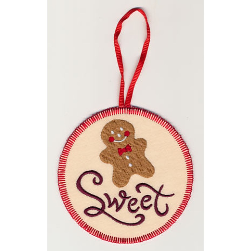 Sweet with Gingerbread Man Ornament (In-the-Hoop)