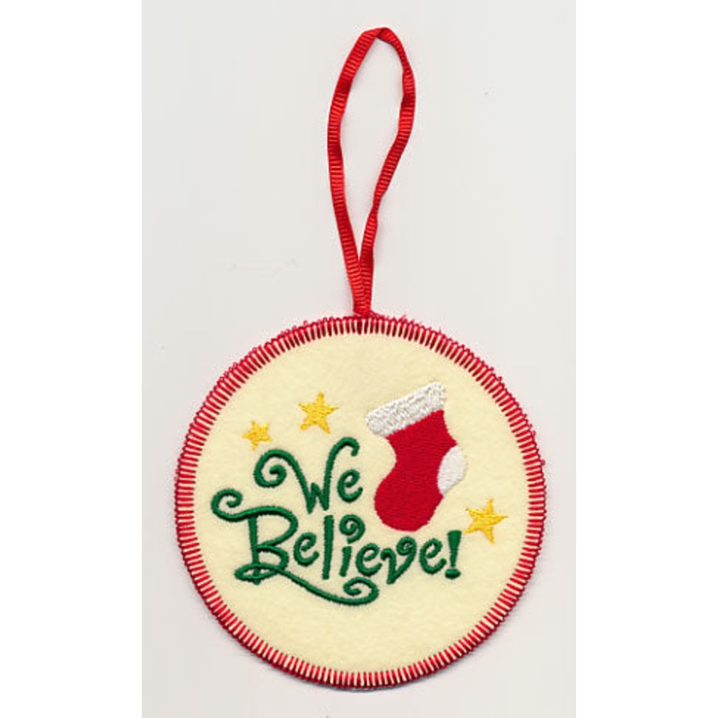 We Believe with Stocking Ornament (In-the-Hoop)