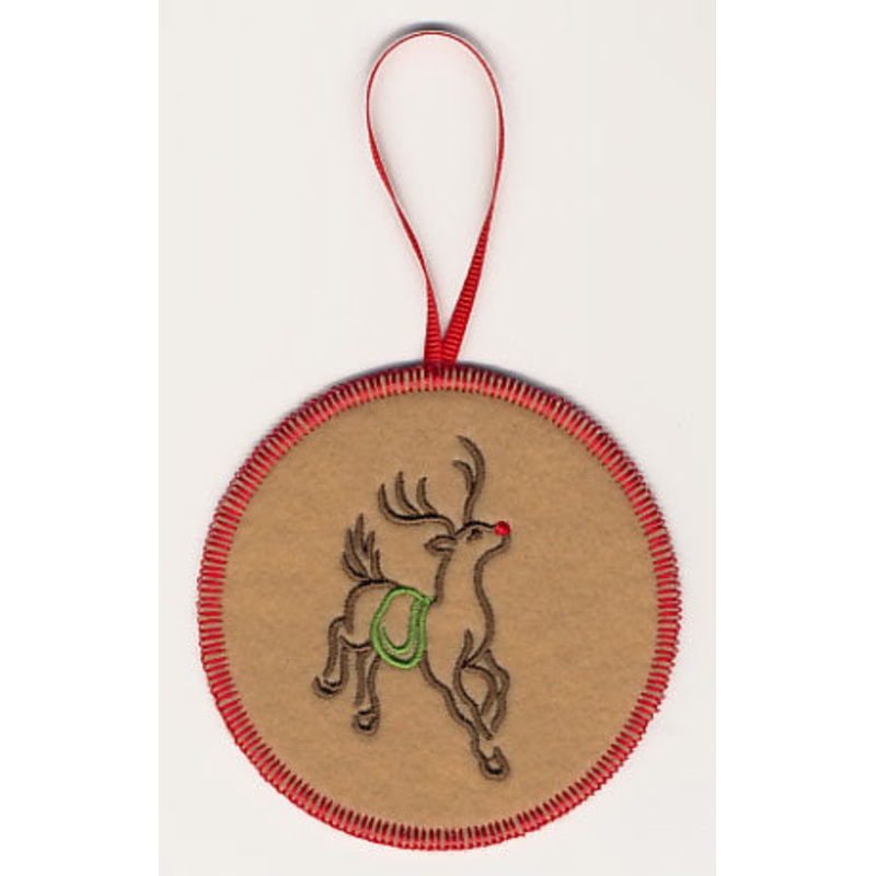 Believe in Reindeer Ornament (In-the-Hoop)