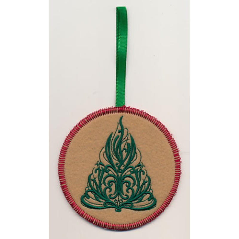 Christmas Tree Flourish Ornament (In-the-Hoop)