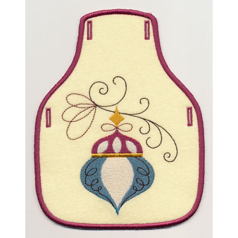 Christmas Whimsy 1 Bottle Apron (In-the-Hoop)