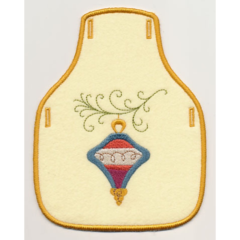 Christmas Whimsy 3 Bottle Apron (In-the-Hoop)