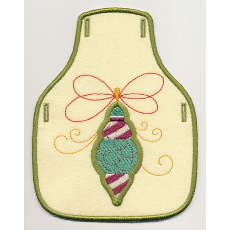 Christmas Whimsy 4 Bottle Apron (In-the-Hoop)